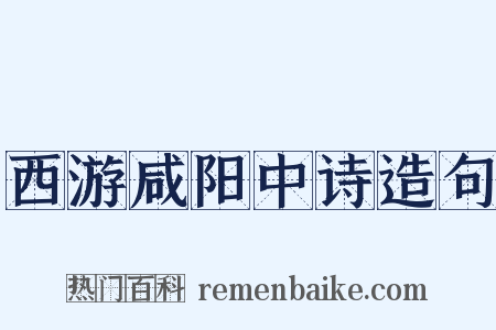 西游咸阳中诗造句是什么意思的图片